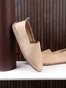 Styli Men Canvas Espadrille with Contrast Jute Sole