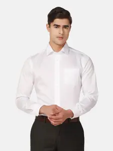 Blackberrys India Slim Spread Collar Pure Cotton Slim Fit Formal Shirt