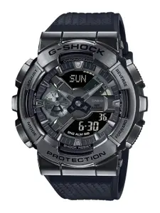 CASIO Men G-Shock G-Steel GM-110BB-1ADR Black Ana-Digi Dial Black Resin Strap G1370