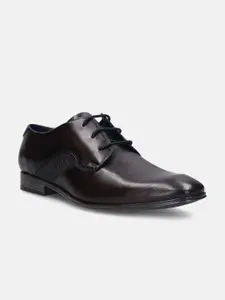 Bugatti Men Mattia Eco Brown Leather Formal Derby Shoes