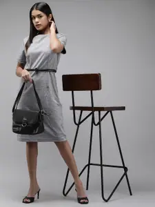 Van Heusen Woman Checked Formal Sheath Dress