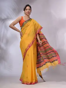 Charukriti Floral Woven Design Pure Cotton Saree