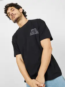 Styli Slogan Print Oversized Jersey T-Shirt