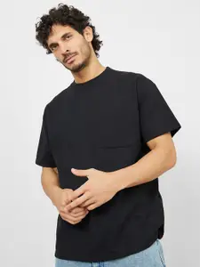 Styli Eco-Earth Terry Oversized T-Shirt with Patch Pocket