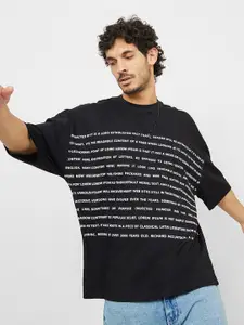 Styli Drop Shoulder Printed Jersey Boxy T-Shirt