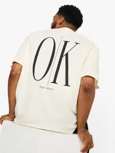 Styli Slogan Print Oversized T-Shirt