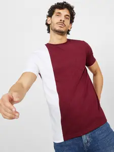 Styli Colorblock Regular Fit T-Shirt with Patch Pocket