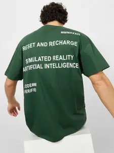 Styli Slogan Placement Print Oversized T-Shirt