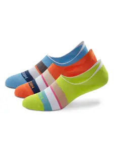 WROGN Men Pack Of 3 Patterned Shoe Liner Socks
