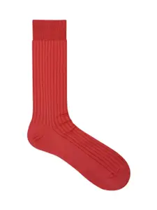 Balenzia Men Ribbed Calf Length Rib Socks