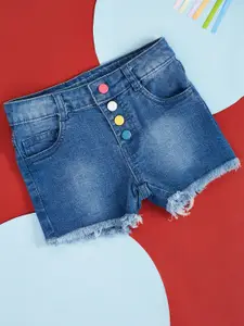 Pantaloons Junior Girls  Washed Cotton Denim Shorts