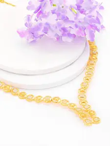 GIVA  925 Sterling Silver Gold-Plated CZ Studded Necklace