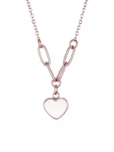 VIEN Rose Gold-Plated Heart Shaped Necklace