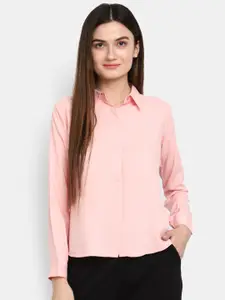 V-Mart Spread Collar Long Sleeves Casual Shirt