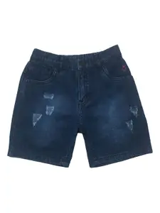 Gini and Jony Infant Washed Mid-Rise Distressed Denim Shorts