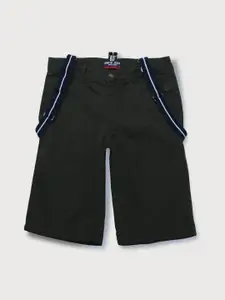 Gini and Jony Boys Mid-Rise Cotton Shorts with Suspenders
