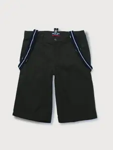 Gini and Jony Boys Mid-Rise Cotton Shorts with Suspenders