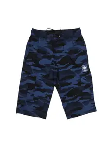 Gini and Jony Boys Camouflage Printed Mid-Rise Cotton Shorts