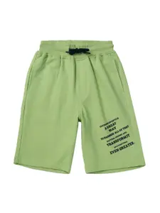 Gini and Jony Infant Boys Typography Printed Cotton Shorts