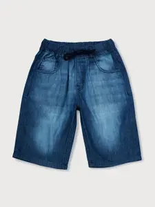 Gini and Jony Boys Washed Mid-Rise Denim Shorts