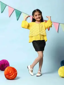 Biba Girls Lace Detailed Cotton Shirt Style Top