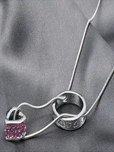 UNIVERSITY TRENDZ Silver-Plated Statement Necklace