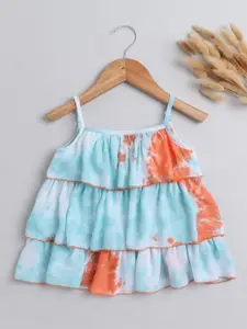 The Magic Wand Girls Tie and Dyed Layered Tiered Top