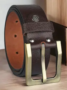 URBAN ALFAMI Men Textured Leather Formal Belt