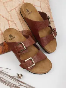 EZOK Men Two Strap Comfort Sandals With Buckle Detail