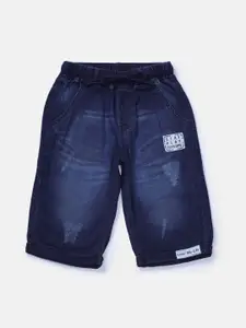 Gini and Jony Boys Mid Rise Washed Denim Shorts