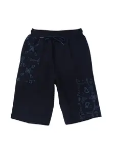 Gini and Jony Boys Floral Printed Mid-Rise Cotton Shorts
