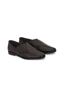 Azzaro Black Men Textured Shoe-Style Sandals