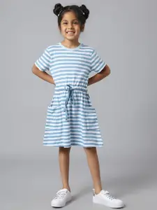 Beverly Hills Polo Club Girls Striped Fit & Flare Dress