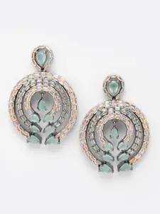 Aazeen Rose Gold-Plated Contemporary Chandbalis Earrings