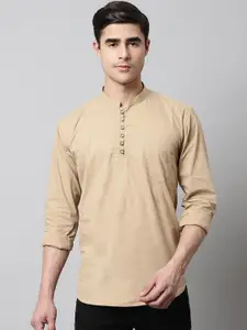 Majestic Man Mandarin Collar Pure Cotton Short Kurta
