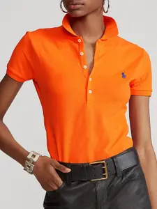 Polo Ralph Lauren Logo Printed Slim-Fit Cotton Polo T-Shirt