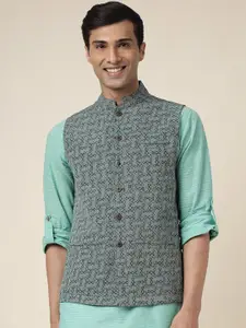 Fabindia Printed Pure Cotton Nehru Jackets