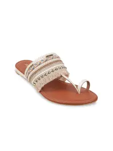 Metro Embellished One Toe Flats