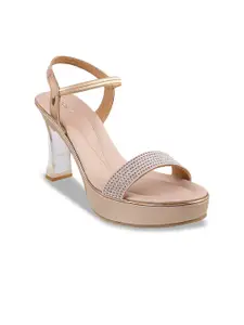 Mochi Open Toe Embellished Block Heels