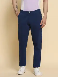 Dennis Lingo Men Comfort Mid Rise Plain Slim Fit Cargos Trousers
