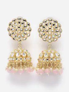 Aazeen Gold-Plated Dome Shaped Jhumkas