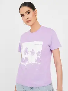 Styli Tropical Printed Cotton Regular Fit T-shirt