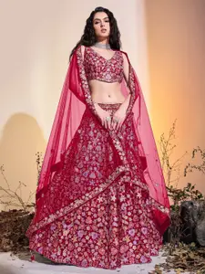 Fusionic Embroidered Stone Work Ready to Wear Lehenga & Blouse With Dupatta