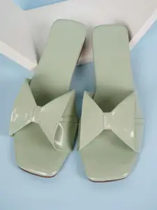Walkfree Open Toe Flats With Bows