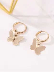 MYKI Gold-Plated Contemporary Hoop Earrings