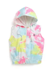Tiny Girl Tie And Dyed Hooded Cotton Top