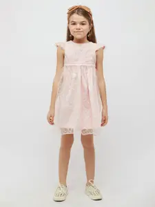 One Friday Girls Embellished Sequined Fit & Flare Dress