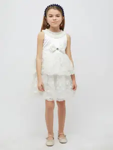 One Friday Off White A-Line Dress