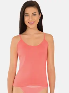Jockey Women Pink Solid Non Padded Camisoles