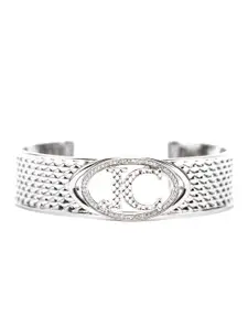Just Cavalli Silver-Plated & Stone-Studded Bangle